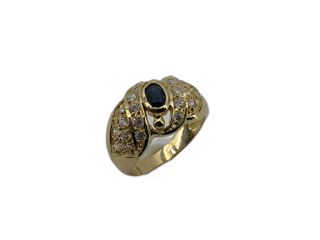 anillo oro 18k con piedra con circonita