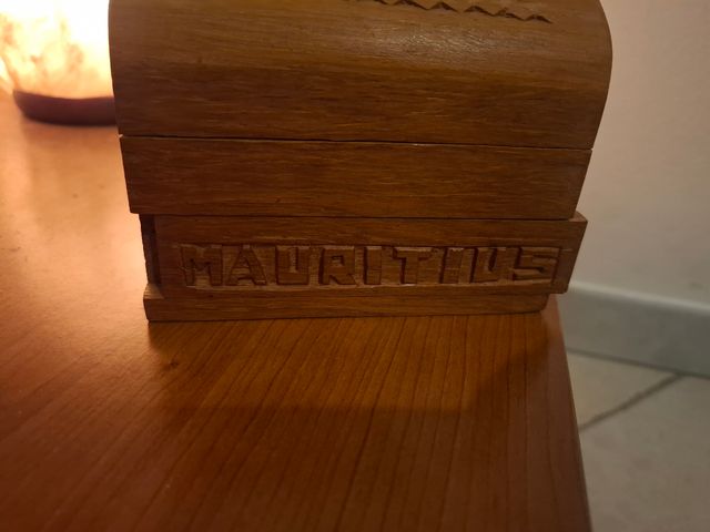 Portagioie/monete in legno Mauritius