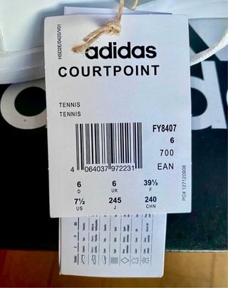Zapatillas Adidas COURTPOINT X T.39  SIN ESTRENAR!