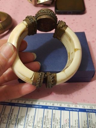 Bracciale vintage osso e agata