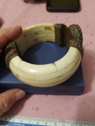 Bracciale vintage osso e agata