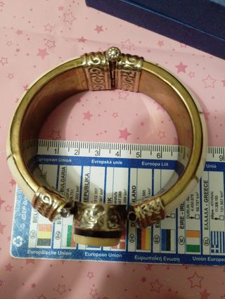 Bracciale vintage indiano in osso e ottone 