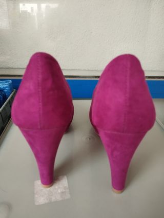 Zapatos de tacón rosa fucsia talla 36