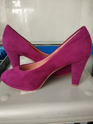 Zapatos de tacón rosa fucsia talla 36