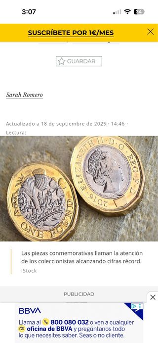 Moneda de 1 libra Isabel II 2017