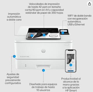 Impresora HP LaserJet Pro 4003DN Blanca