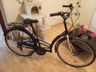 Bicicleta Paseo Mujer Btwin Negra
