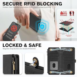 TUCCH Funda iPhone 17 Pro 6,3'' 5G 2025 Negro