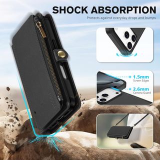 TUCCH Funda iPhone 17 Pro 6,3'' 5G 2025 Negro