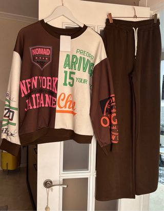 Conjunto chándal marrón