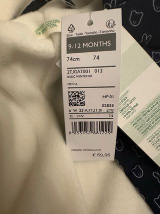 Buzo de invierno de bebé