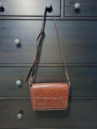 Bolso Parfois Marrón Estampado Cocodrilo