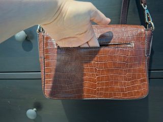 Bolso Parfois Marrón Estampado Cocodrilo