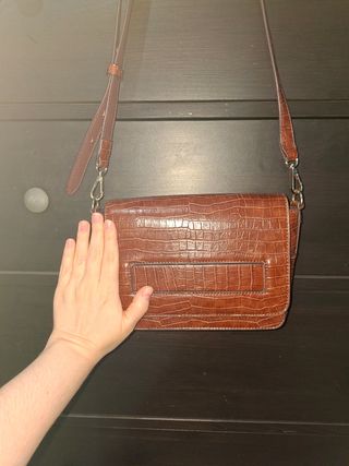 Bolso Parfois Marrón Estampado Cocodrilo