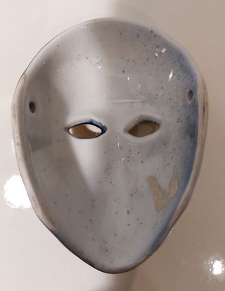 Máscara Veneciana porcelana con Oro de ley 1970