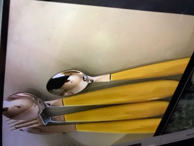 Set Posate Giallo e Argento