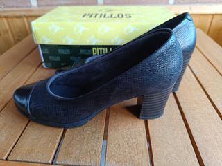 Zapatos Pitillos Piel Negro Talla 37