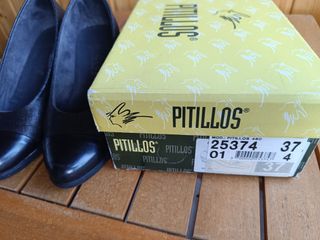 Zapatos Pitillos Piel Negro Talla 37