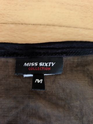 Top Miss Sixty Negro con Volantes