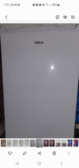 Nevera Teka.de largo mide 80cm y de ancho 50 cm.