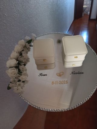 Porta anillos boda personalizado