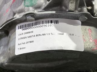 20tb98 caja cambios citroen xantia berlina 96103
