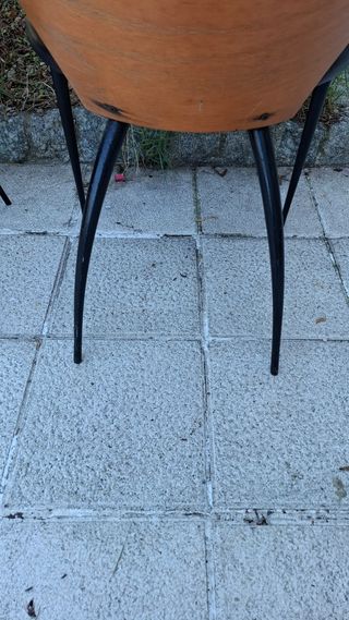 2 Sedie in stile Philippe Starck in legno e metallo