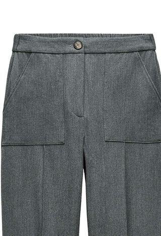 Pantalón carrot gris Zara