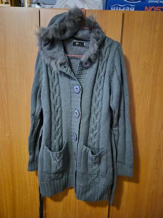 Abrigo Yikey Forro Polar Gris