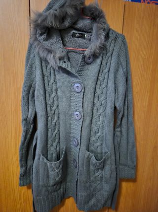 Abrigo Yikey Forro Polar Gris