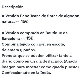 Pepe Jeans&Vivante a elección  Vestidos Otoñ-Invie
