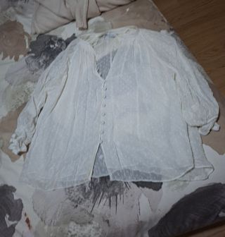 Blusa Zara Talla M Blanca