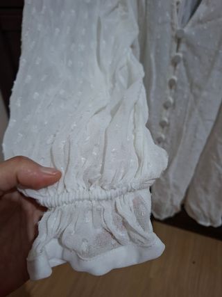 Blusa Zara Talla M Blanca