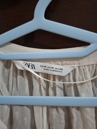 Blusa Zara Talla M Blanca