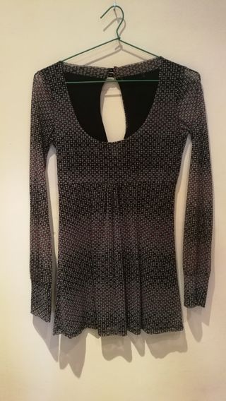 Blusa larga estampada manga larga