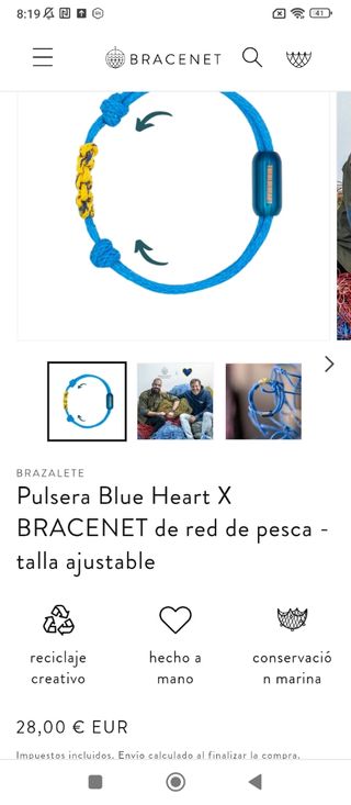 Pulsera Bracenet azul nueva