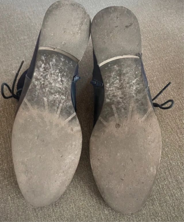 Botas azules de mujer