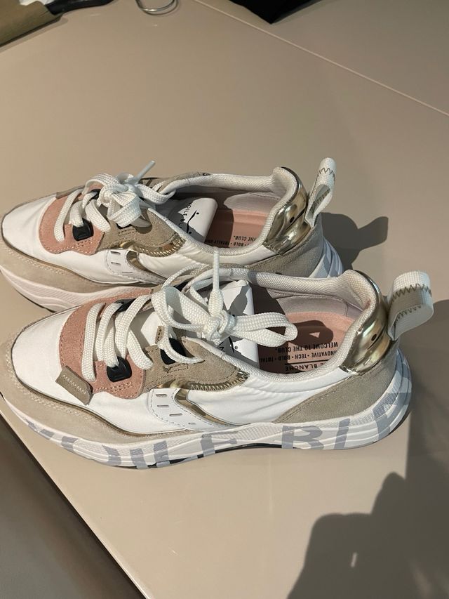 Zapatillas Voile Blanche Mujer Beige/Blanco