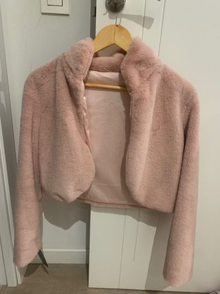 Chaqueta fiesta pelo rosa