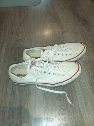 Converse Blancas Tela Bajas - 44