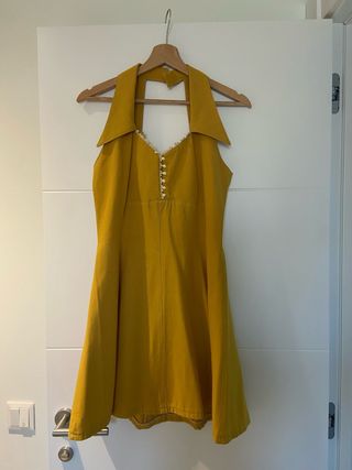 Vestido vintage mostaza