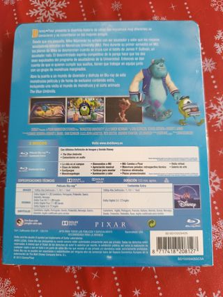 Monstruos University Blu-ray Edición 2 Discos