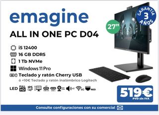 Ordenador All in One emagine 27 Negro