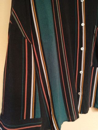 Camicia donna manica trequarti a righe