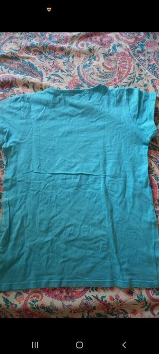 T-shirt azzurra con stampa Do it United colors of