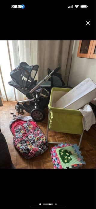 Cochecito y cuna bebe