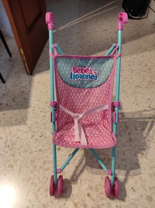2 Carritos de muñecas rosa y azul ( 2 carritos )