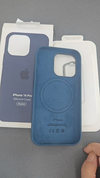 Funda iPhone 14 Pro Silicone Case MagSafe Azul
