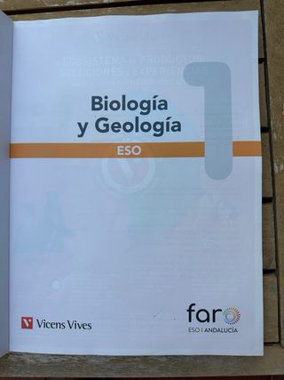 Biología y Geología 1. Andalucía (Faro)