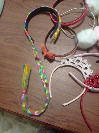 Cerchietti capelli multicolor e rossi